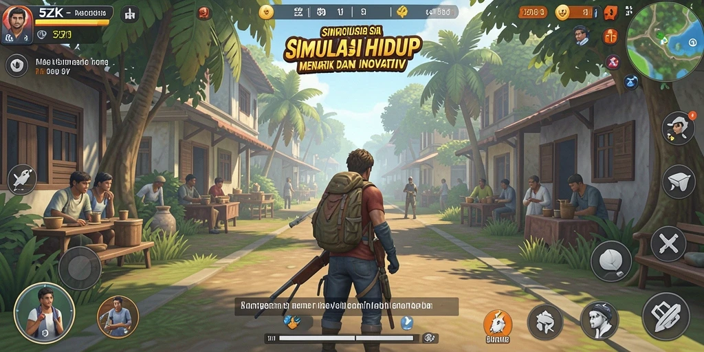 Screenshot gameplay 5ZK yang penuh warna dan detail.
