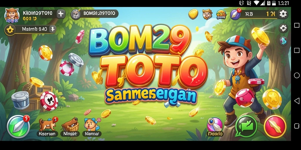 Tampilan gameplay penuh warna dan menyenangkan dari BOM29TOTO.