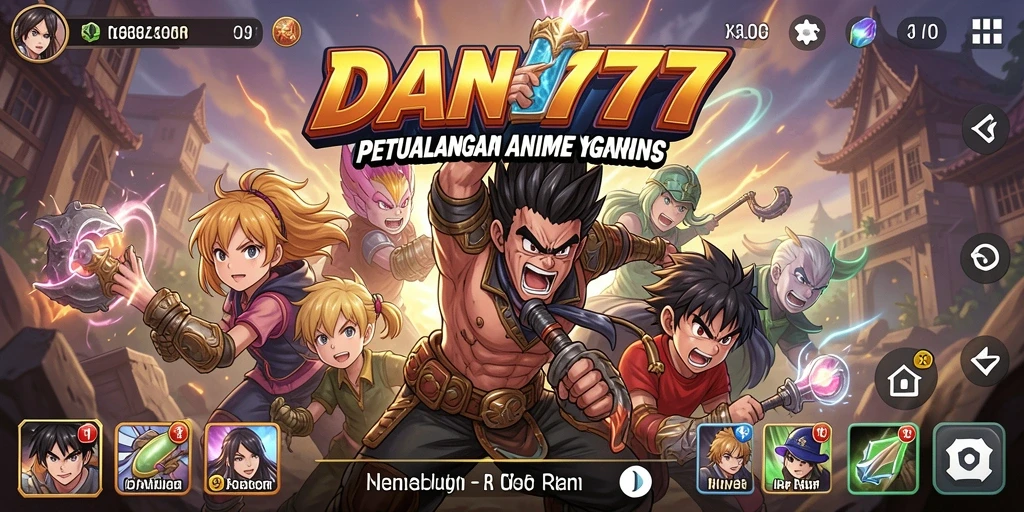 Tampilan gameplay mendebarkan dengan karakter Anime yang unik.