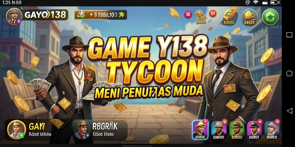 Screenshot gameplay GAYO138 menampilkan suasana pasar yang hidup.