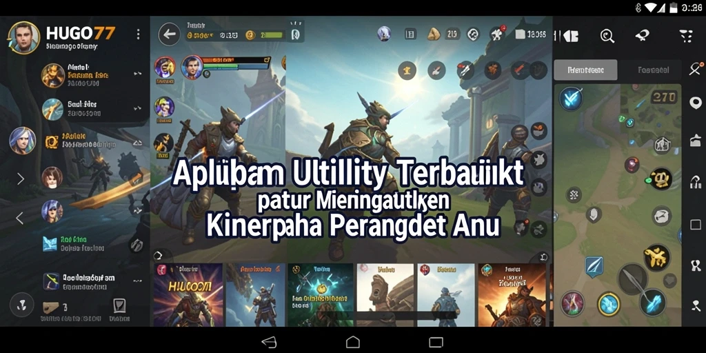 Tampilan antarmuka HUGO77 yang sederhana dan informatif.
