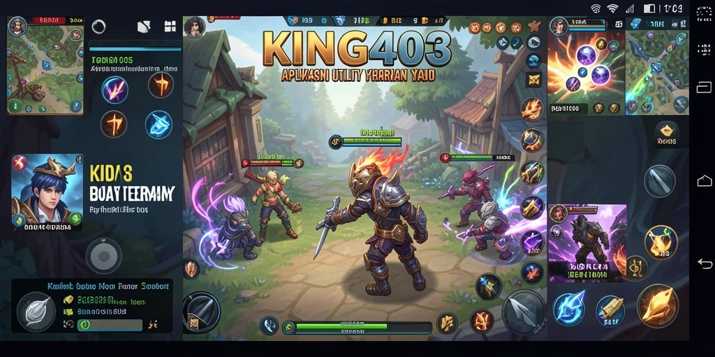 Tampilan antarmuka aplikasi KING403 yang informatif dan modern.