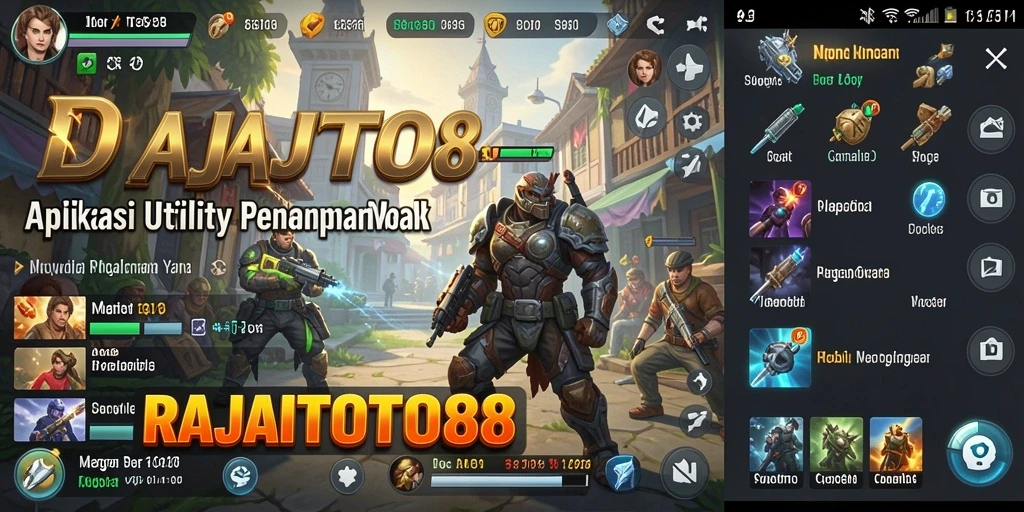 Tampilan utama RAJATOTO88 dengan berbagai fitur utility.