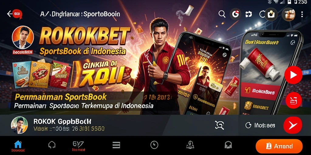 Screenshot gameplay ROKOKBET menampilkan pilihan taruhan olahraga.