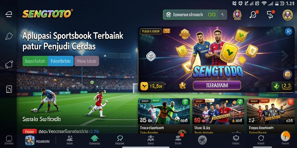 Screenshot SENGTOTO menampilkan antarmuka menarik dan fitur taruhan yang lengkap.