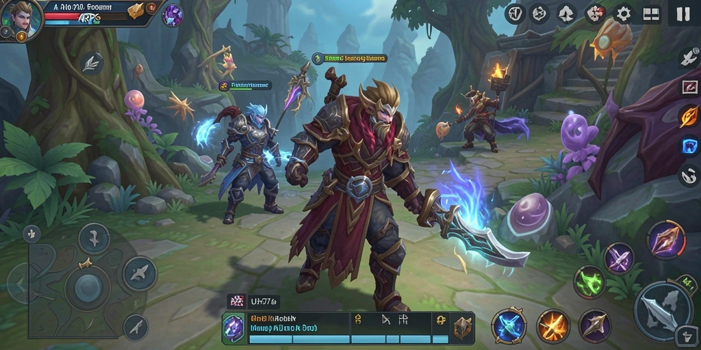 Screenshot UH77 yang menunjukkan pertempuran seru dalam gameplay ARPG.